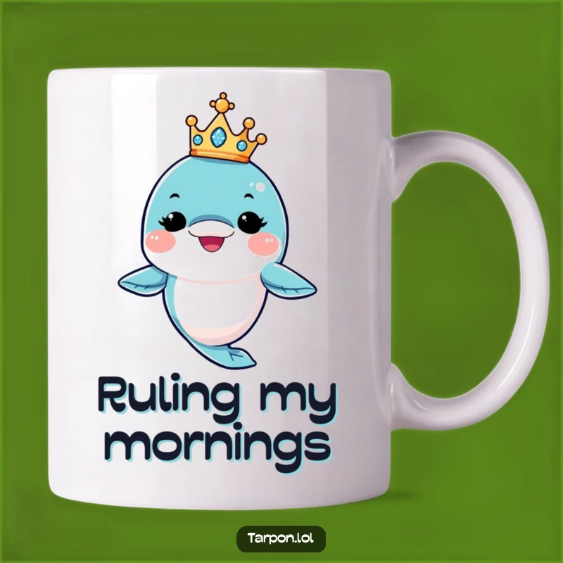 Funny King Tarpon Mug: Winking Crown Balance - Regal Humorous Gift
