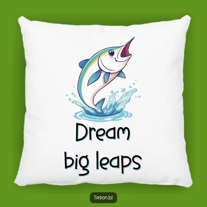 Funny Tarpon Leaping Pillow: Soft Fish Cushion, Cozy and Funny Gift Decor
