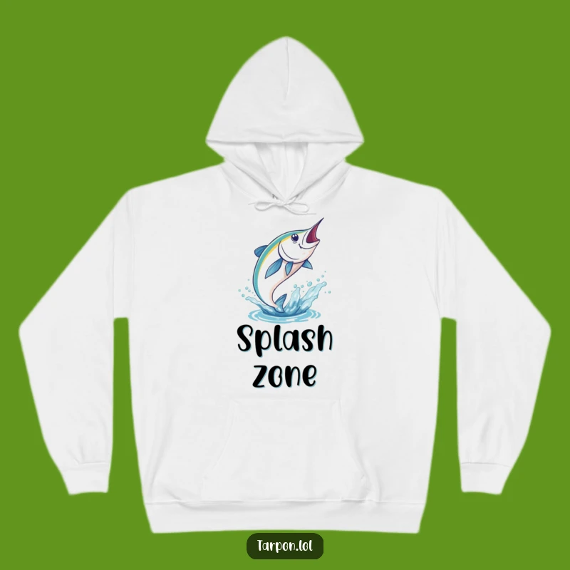 Funny Tarpon Leaping Hoodie: Cozy Fish Design, Warm and Funny Gift Apparel