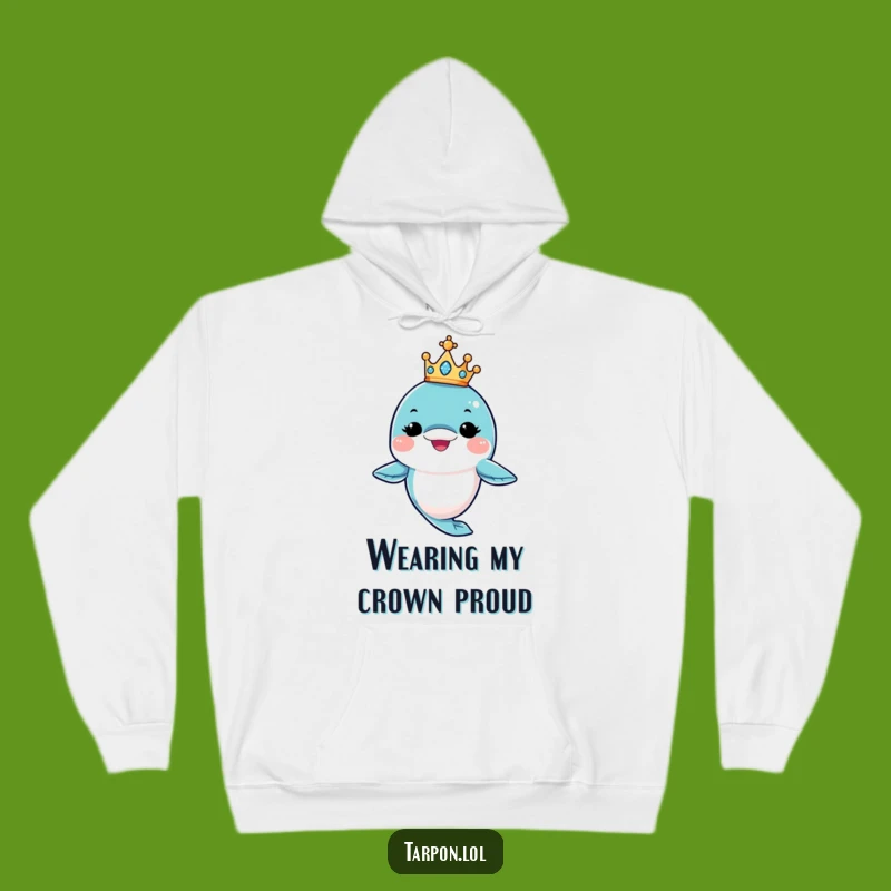 Cozy Funny King Tarpon Hoodie: Regal Wink - Perfect Humorous Gift