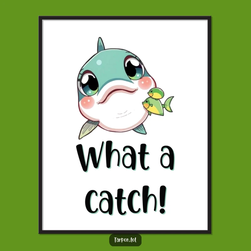 Amusing Free Printable Wall Art: Tarpon Spots Fish, Funny Downloadable Decor for a Quirky Space